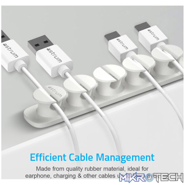 CO110 Cable Organizer Clips - 5 Bays, 4 Storage Compartments - White - Image 3